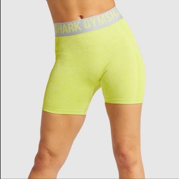 Gymshark Pants - Gymshark Flex Shorts Medium in Highlighter Neon Lime Green